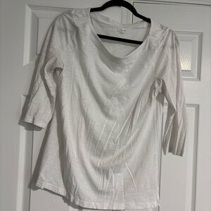 LOFT Women's Cream Long Sleeve Tee